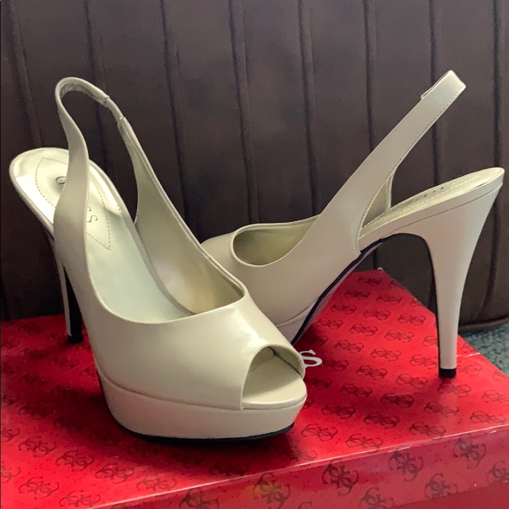 New Guess Peep Toe High Heels